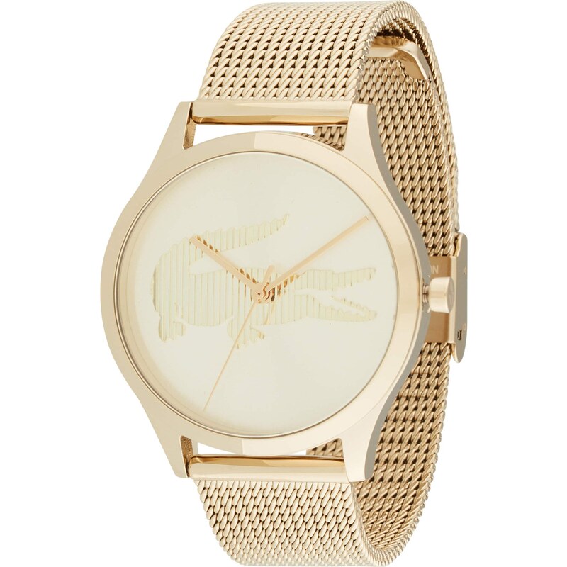 LACOSTE Analogové hodinky CROCODELLE krémová / zlatá 107633155