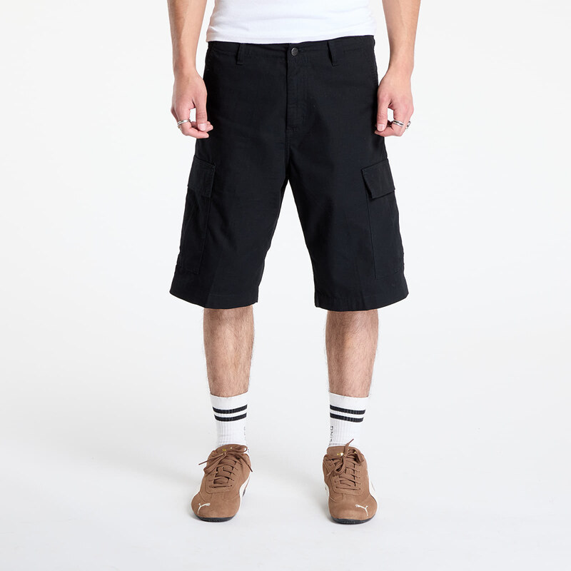 Šortky Carhartt WIP Regular Cargo Short Black Rinsed 32