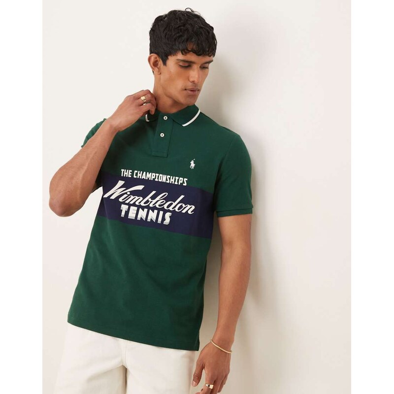 Polo Ralph Lauren Wimbledon capsule chest panel tipped pique