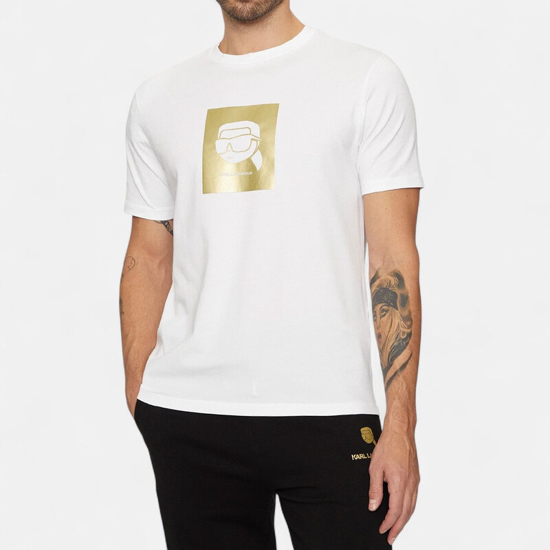 Pánské bílé triko Karl Lagerfeld 56255