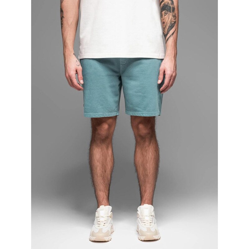 Ombre Clothing Základní tyrkysové pánské šortky V1 SRWS-0122