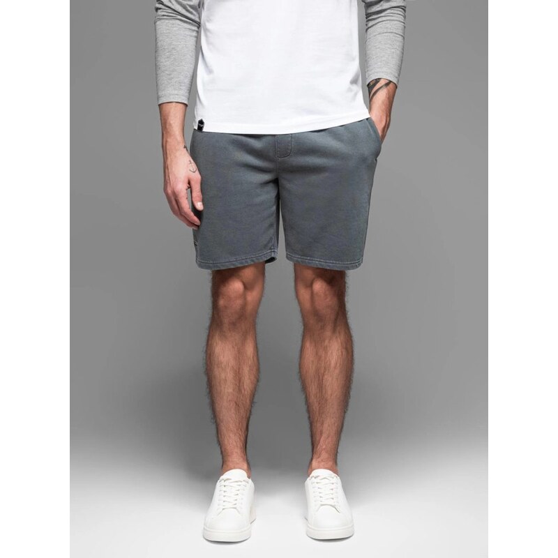 Ombre Clothing Základní grafitové pánské šortky V3 SRWS-0122