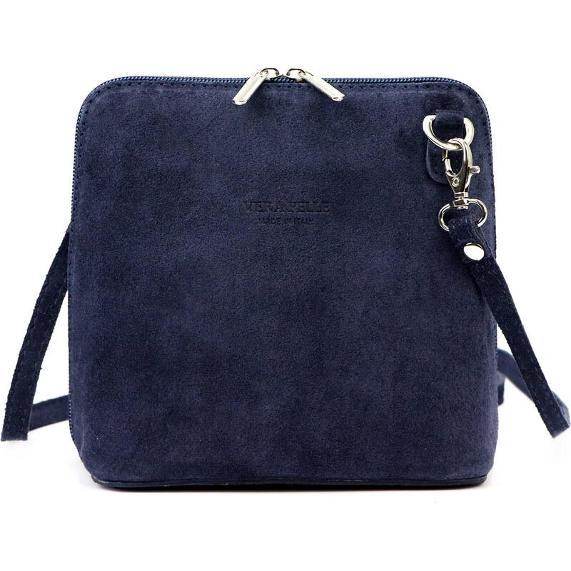 Barberinis Kožená crossbody kabelka Vera Pelle 1703 modrá 106638694