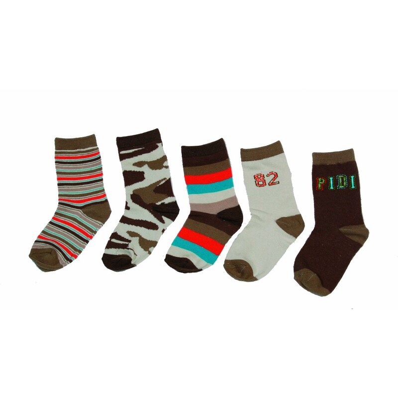 PIDILIDI Chlapecký set 5 párů ponožek - barevný