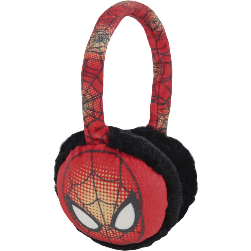 Disney Brand Chlapecké klapky na uši Spiderman - červené