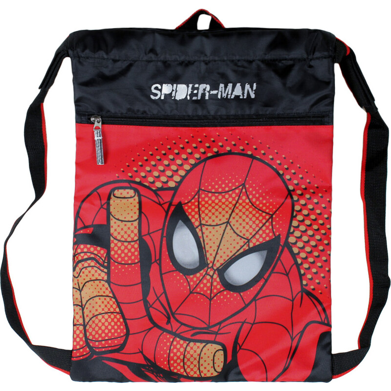 Disney Brand Chlapecký sáček - batůžek Spiderman - červeno-tmavě modrý