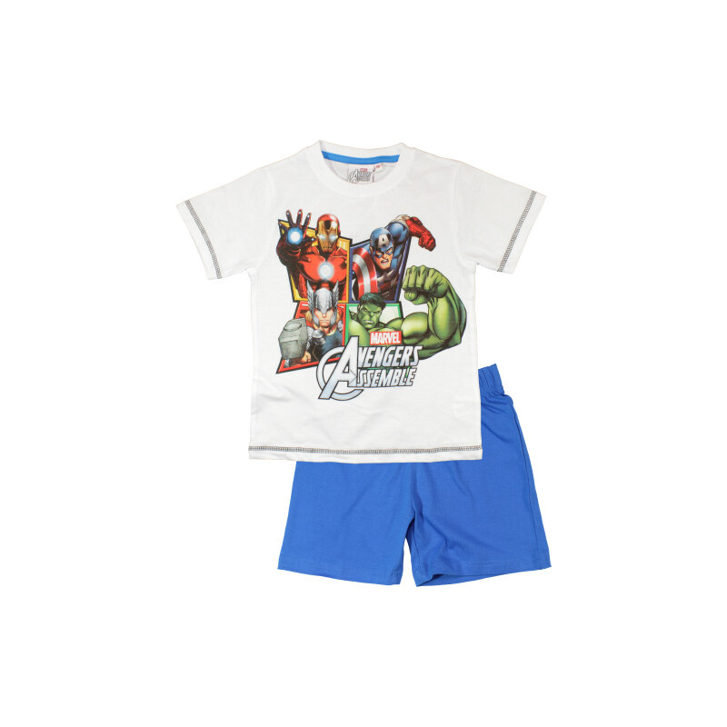 E plus M Chlapecké pyžamo Avengers - bílo-modré