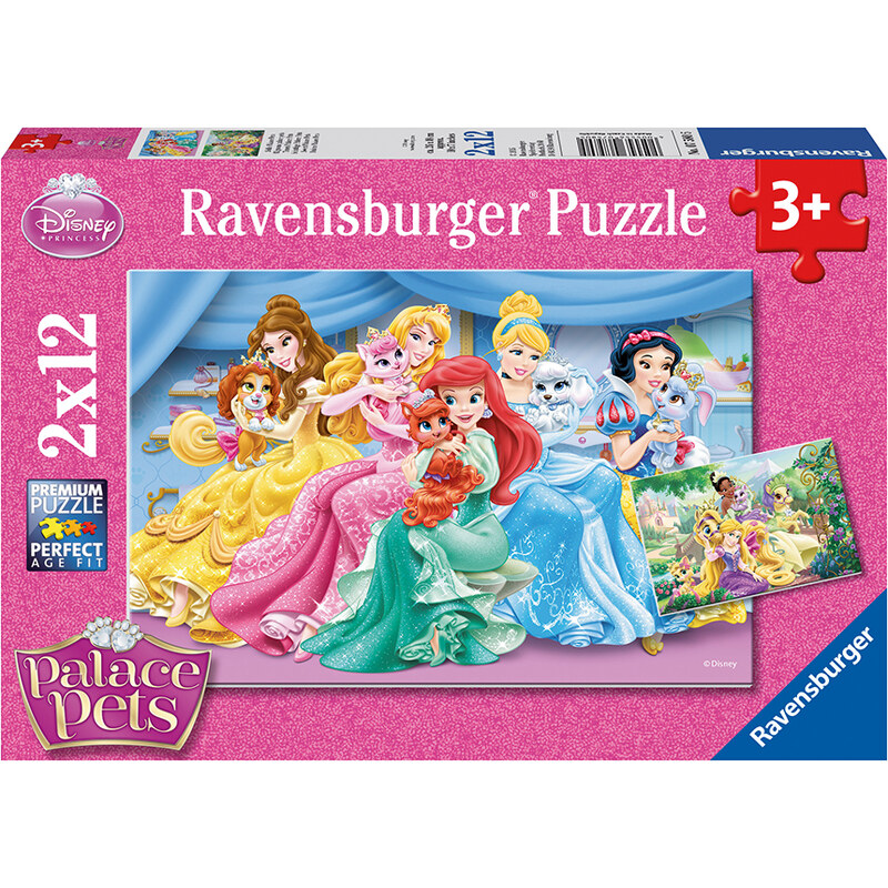 Ravensburger Puzzle Princezna a domácí zvířata 2 x 12d
