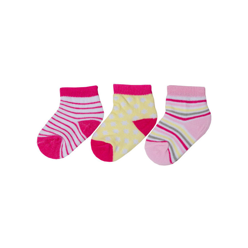G-mini Dívčí set 3 párů ponožek - barevný
