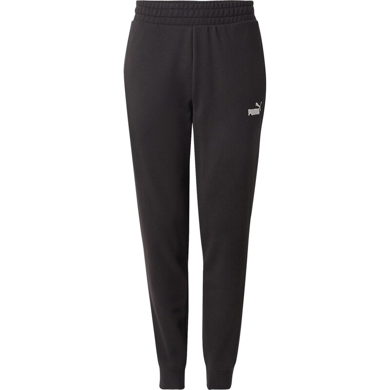 PUMA Sportovní kalhoty 'Ess No. 1' černá / bílá