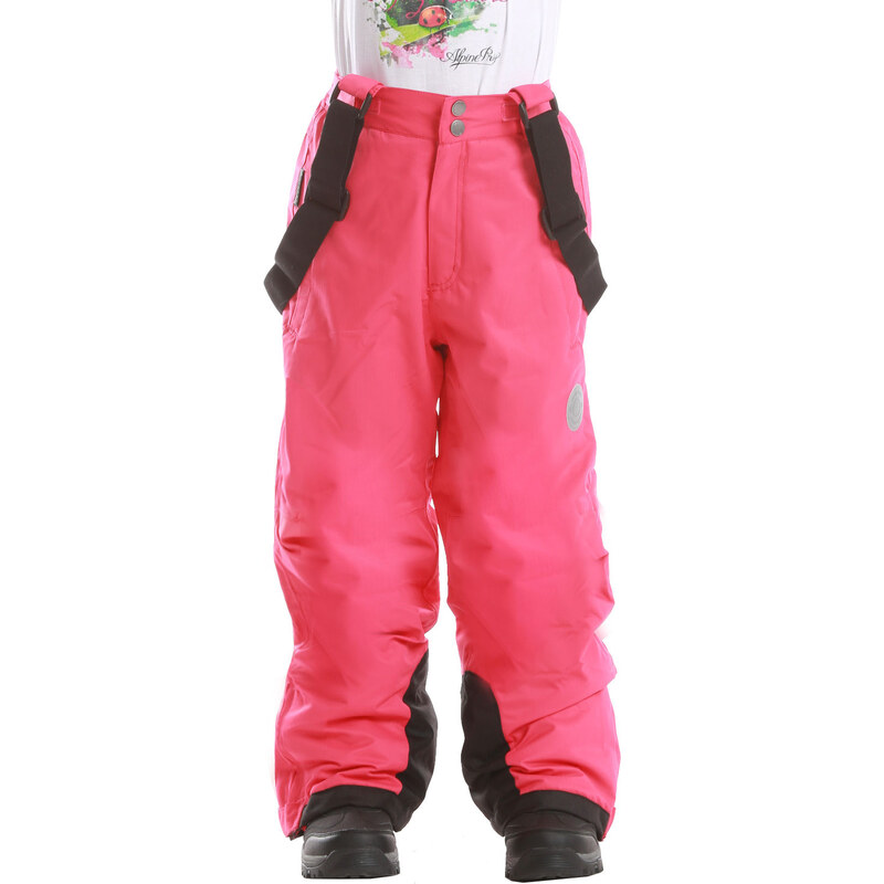 ALPINE PRO Dívčí lyžařské kalhoty Sezi - růžové