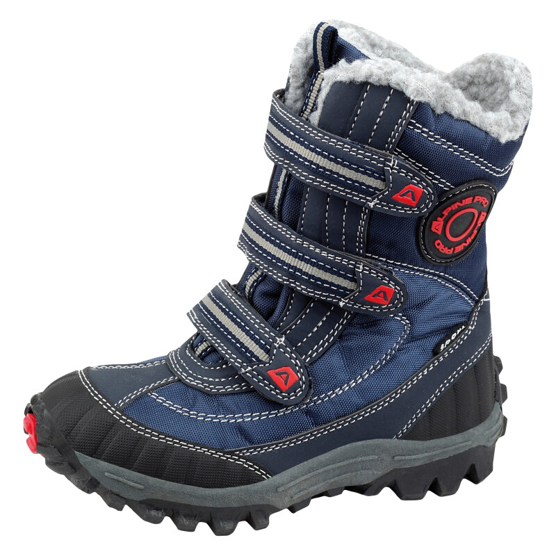 ALPINE PRO Chlapecké vysoké zimní boty Kajco - modré