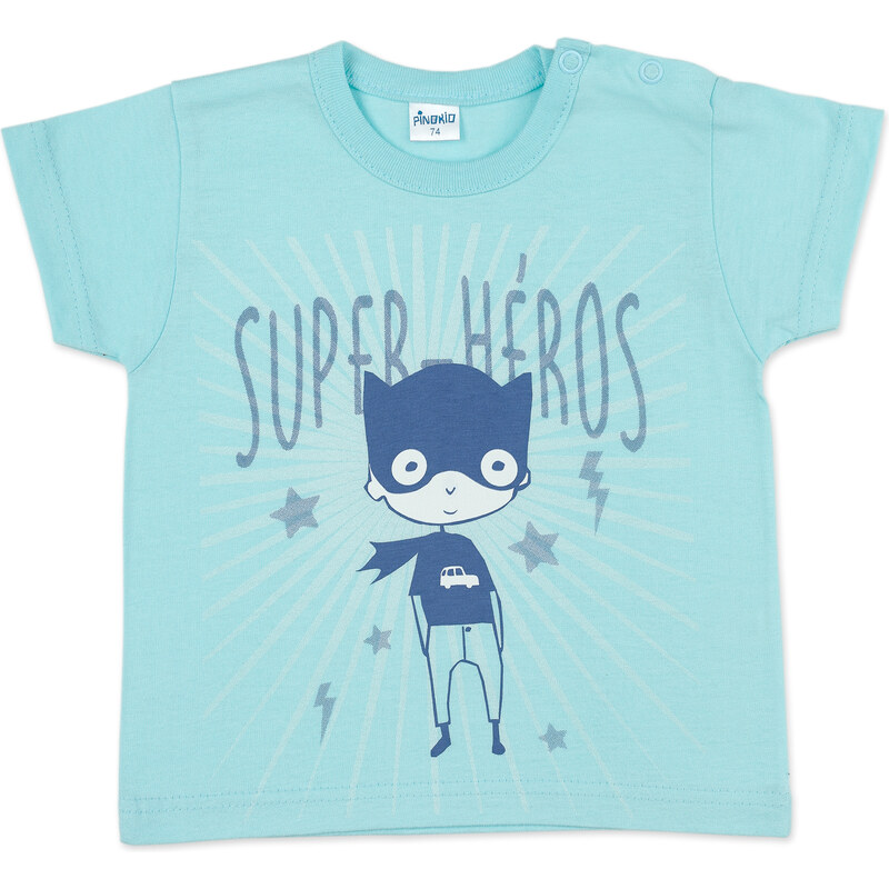 Pinokio Chlapecké tričko se superhrdinou - světle modré