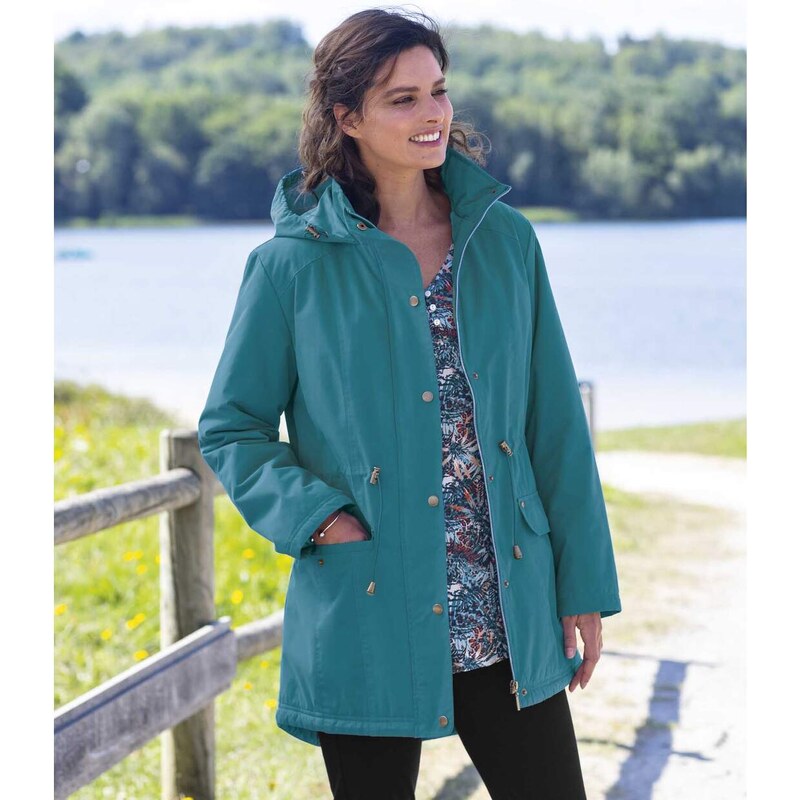 Petrolejová parka s kapucí Atlas For Men Modrá 113763364