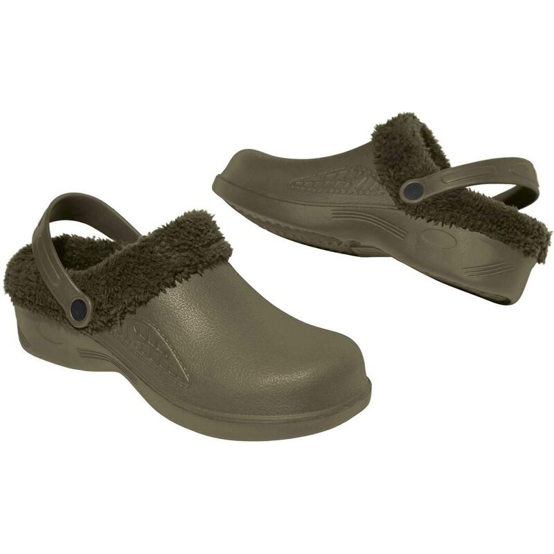 Zahradní nazouváky s umělým kožíškem Atlas For Men Khaki