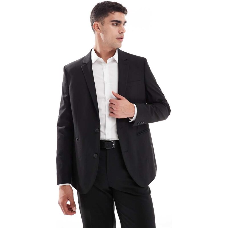 ASOS DESIGN regular suit jacket in black