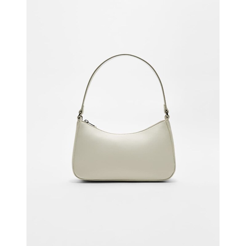 Stradivarius shoulder bag with chain strap in white