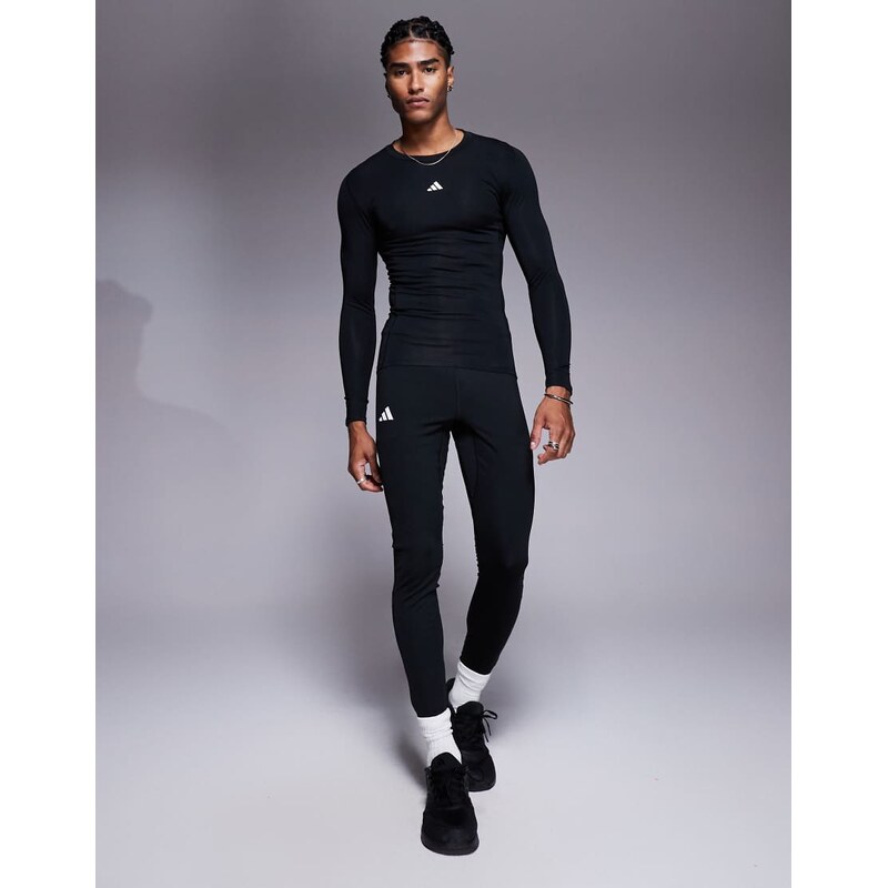adidas performance adidas Running Adizero leggings in black