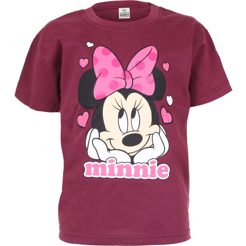 Character Club Dívčí vínové tričko s Minnie