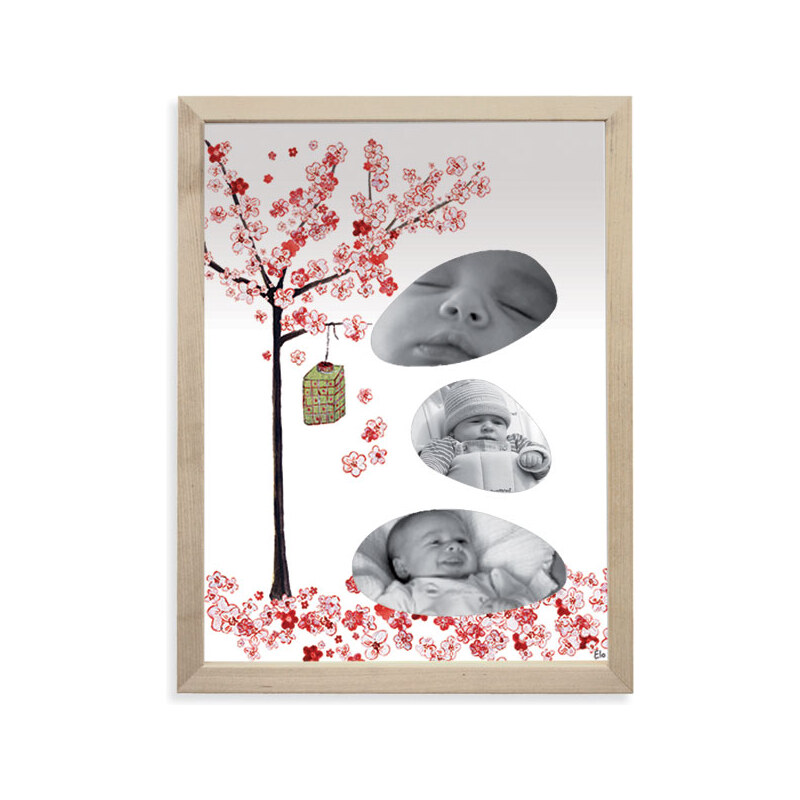 Lilipinso Papírový fotorámeček - japonský strom, 18x24 cm