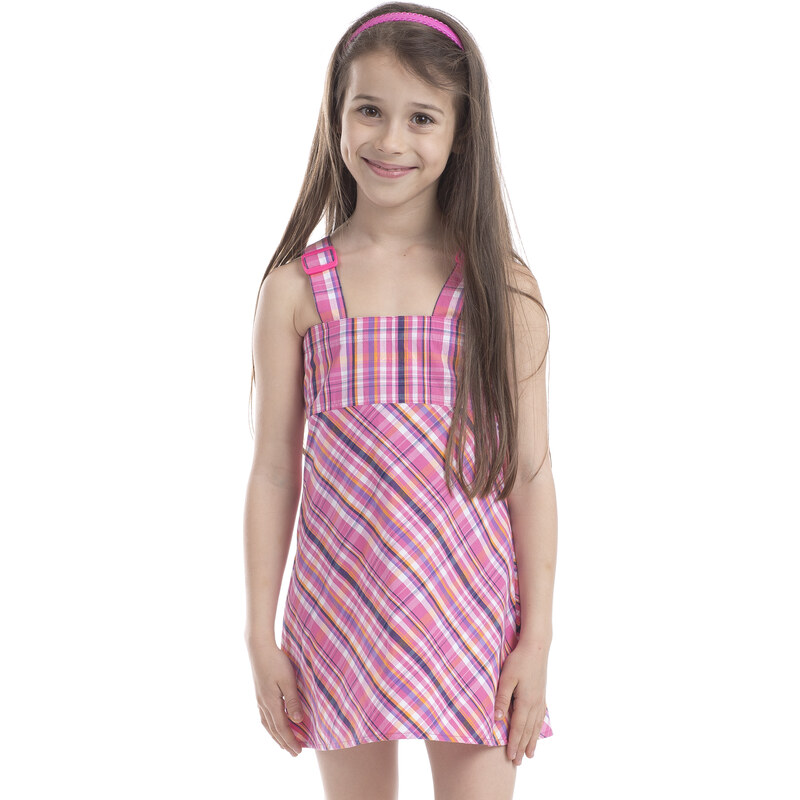 ALPINE PRO Dívčí vzorované šaty Orianna - růžové
