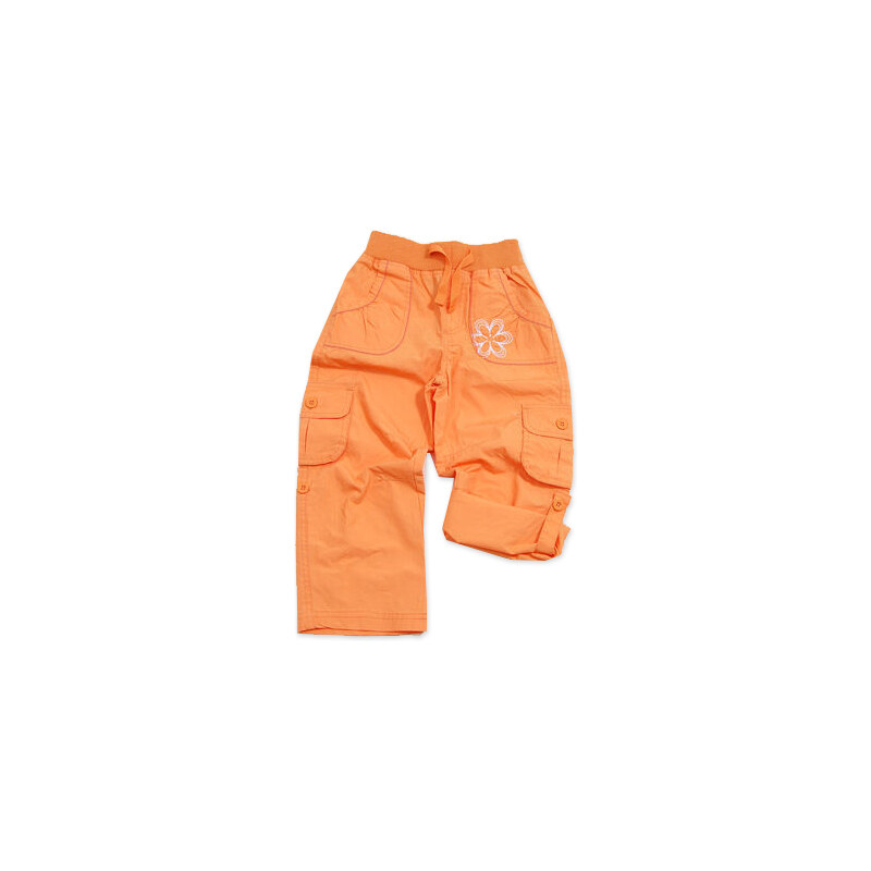 Bugga Dívčí roll-up kalhoty - oranžové