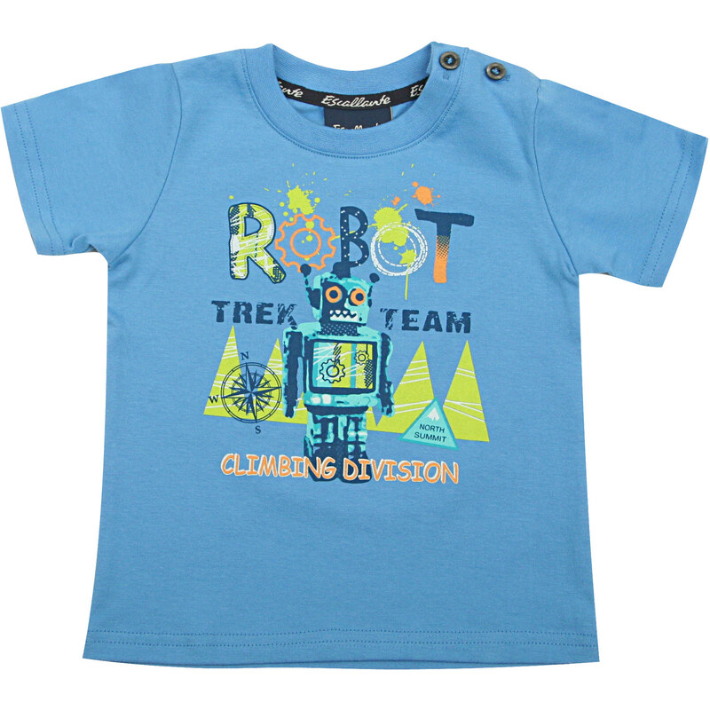 Escallante Chlapecké tričko s robotem - modré