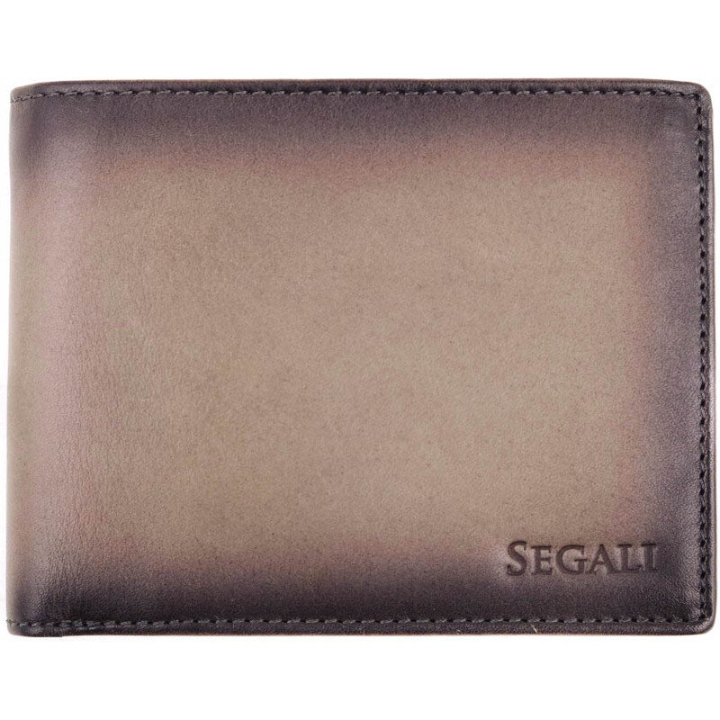 Pánská kožená peněženka Segali 93883030 Grey Taupe