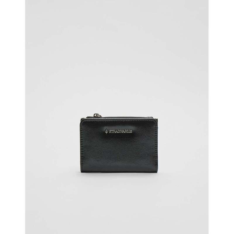 Stradivarius purse with zip in black 106707147