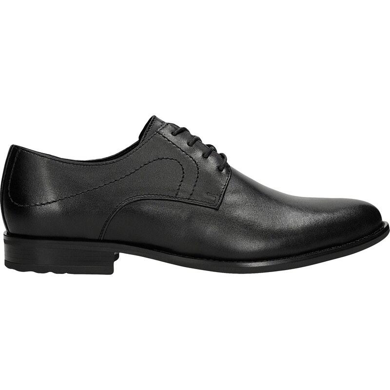 Wojas Černé Elegantní Polobotky Pro Muže Z Lícové Kůže