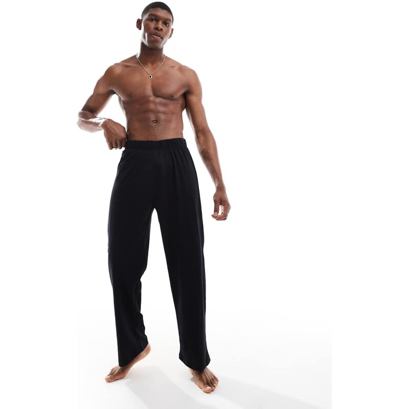 ASOS DESIGN lounge pants in black jersey - BLACK