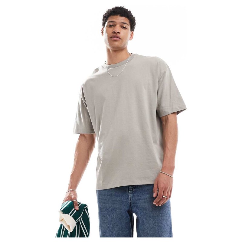ASOS DESIGN Essentials oversized t-shirt in stone-Neutral