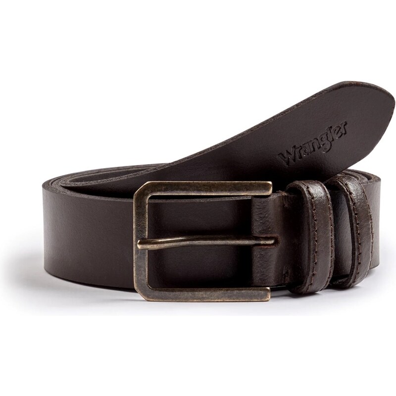 Opasek WRANGLER SLIM BELT BROWN 112344043