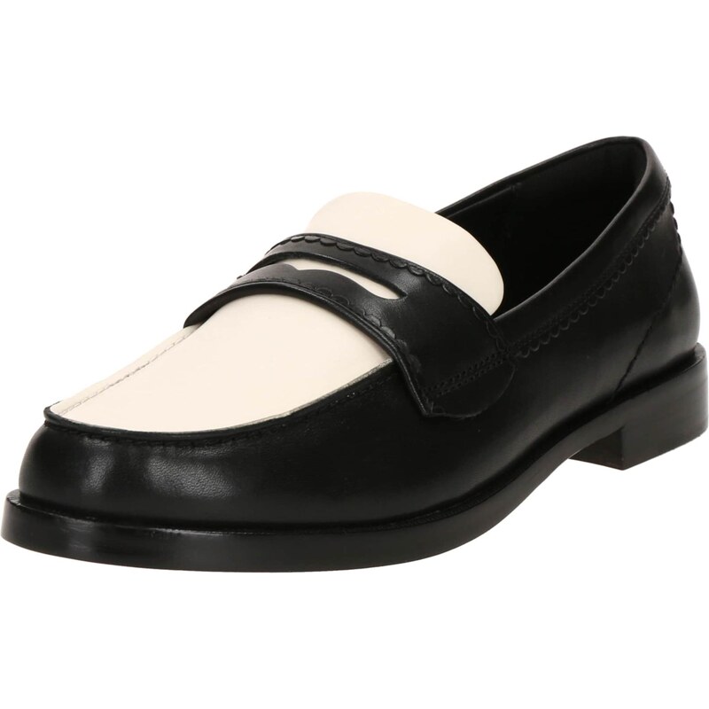 CLARKS Slipper Straven Edge černá / bílá