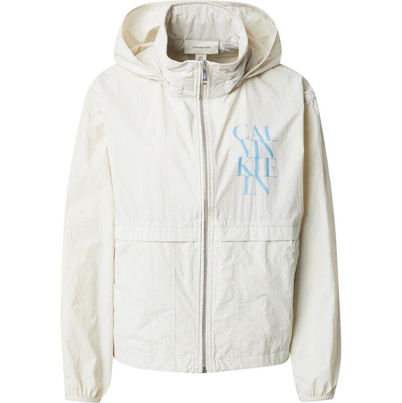 Calvin Klein Jeans Přechodná bunda ESSENTIALS azurová / offwhite