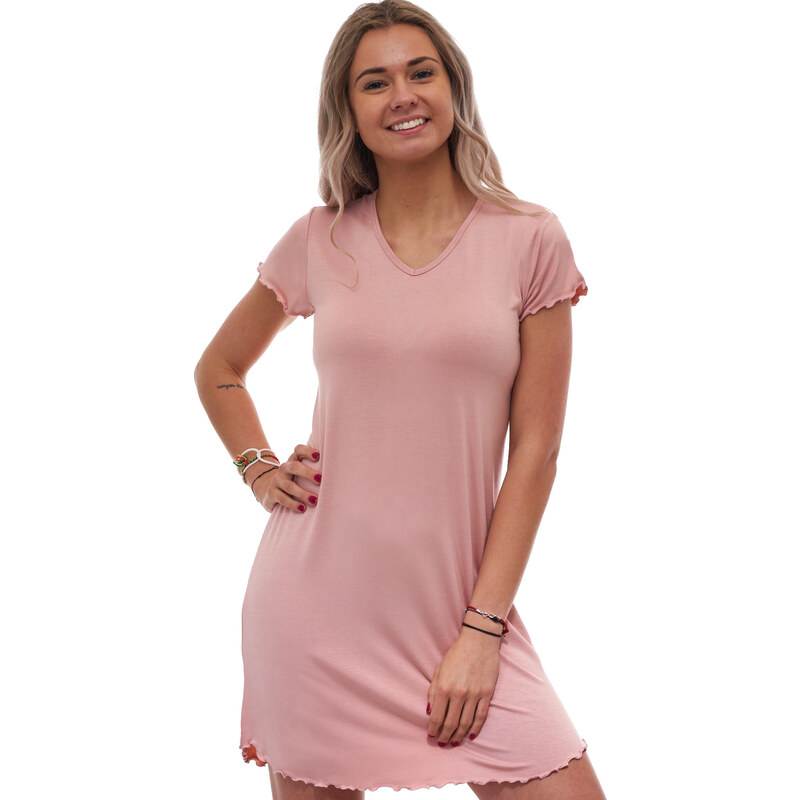 Naspani Růžová luxusní dámská košilka – elegantní, extra pružná,