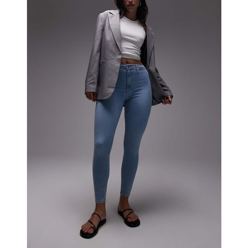 Topshop Hourglass Joni high rise super skinny jean in bleach