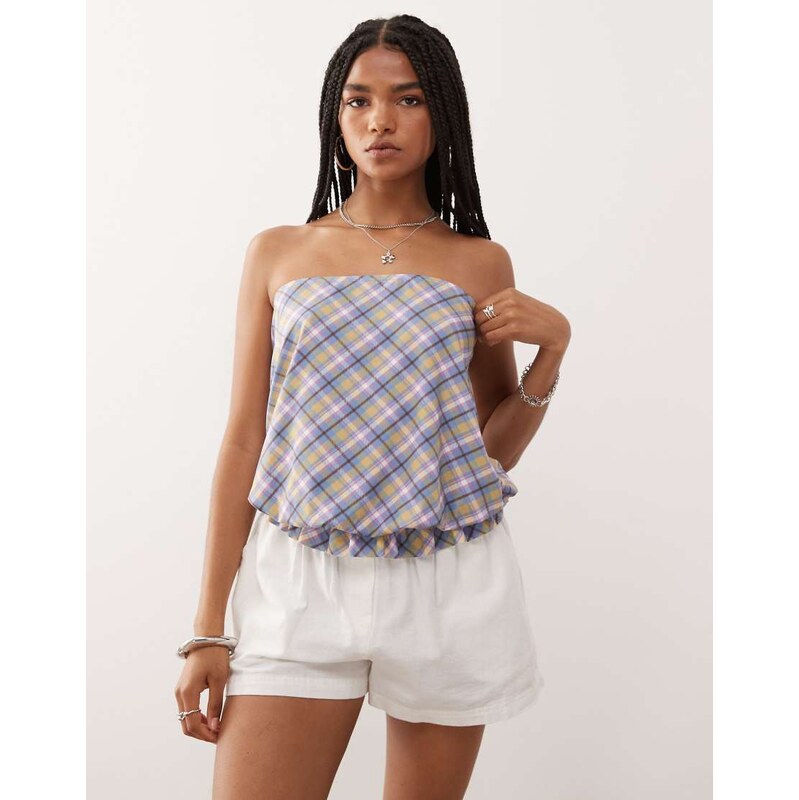 COLLUSION check bandeau top in multi 106729179