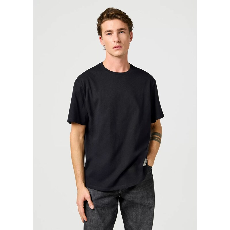 Tričko pro muže WRANGLER SS SOLID TEE BLACK 112365120
