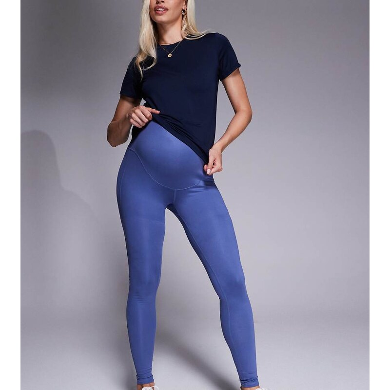 4505 Maternity Icon soft touch high waist yoga legging in china blue 106731687