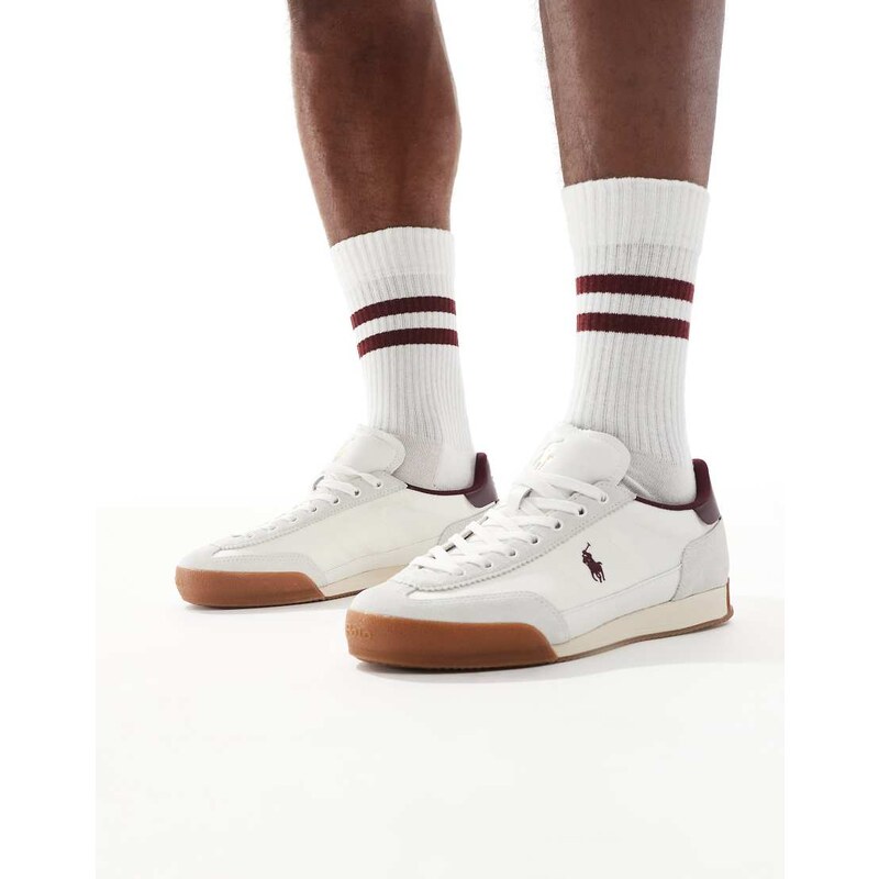 Polo Ralph Lauren Hester trainer in white and red