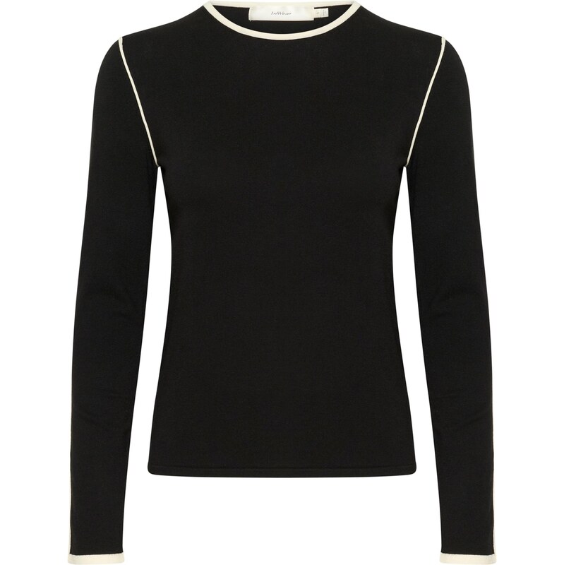 InWear Svetr Sacco černá / bílá