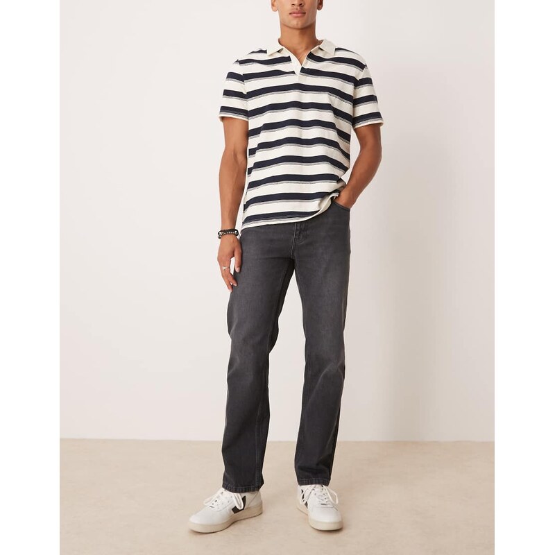ASOS DESIGN straight leg jeans in black wash