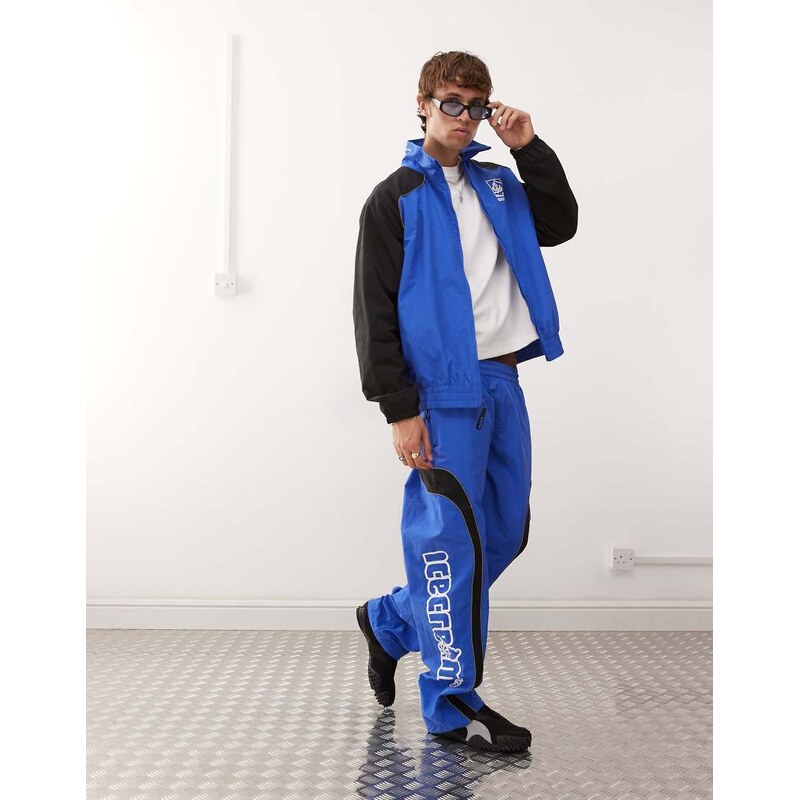 ICECREAM soft serve track pants co-ord in blue and black-Multi