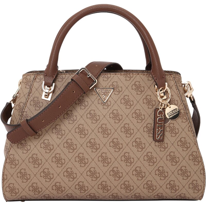 GUESS Kabelka NOELLE II LUXURY SATCHEL hnědá / cappuccino