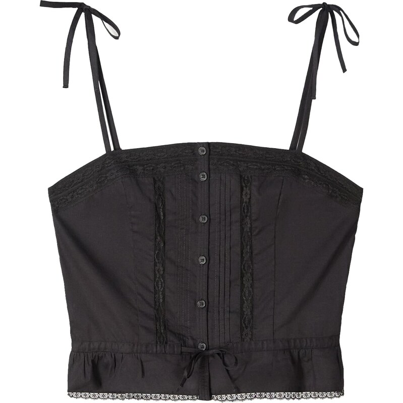 Bershka Top černá 109394238