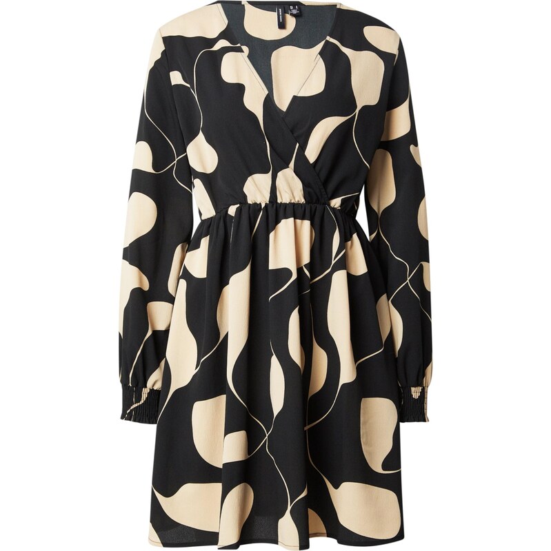 VERO MODA Šaty VMLYDIA béžová / černá 109089920
