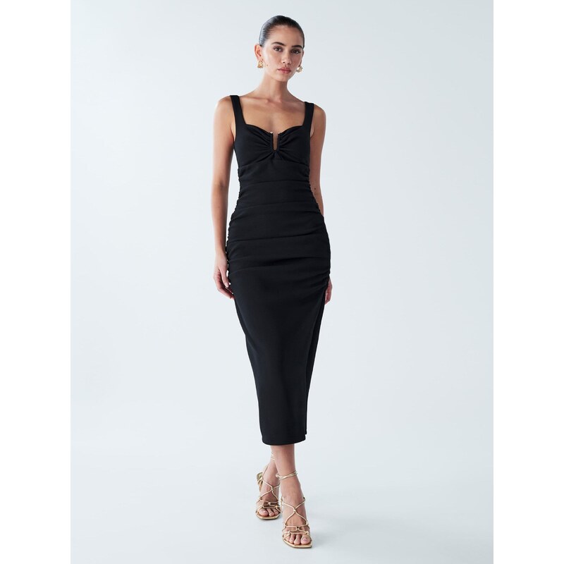BWLDR Společenské šaty Brookes BROOKES MIDI DRESS černá