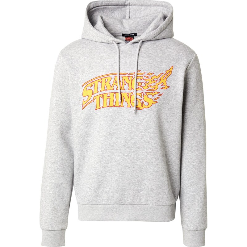 JACK & JONES Mikina JORStranger Things tmavě žlutá / šedý melír