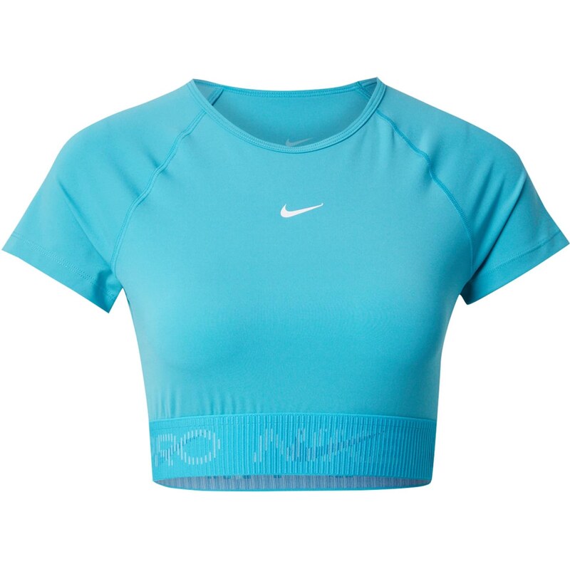 NIKE Funkční tričko aqua modrá / azurová modrá / bílá